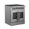 30" Forno Galiano French Door Dual Fuel Range All Stainless Steel with 5 Sealed Burners - FFSGS6356-30