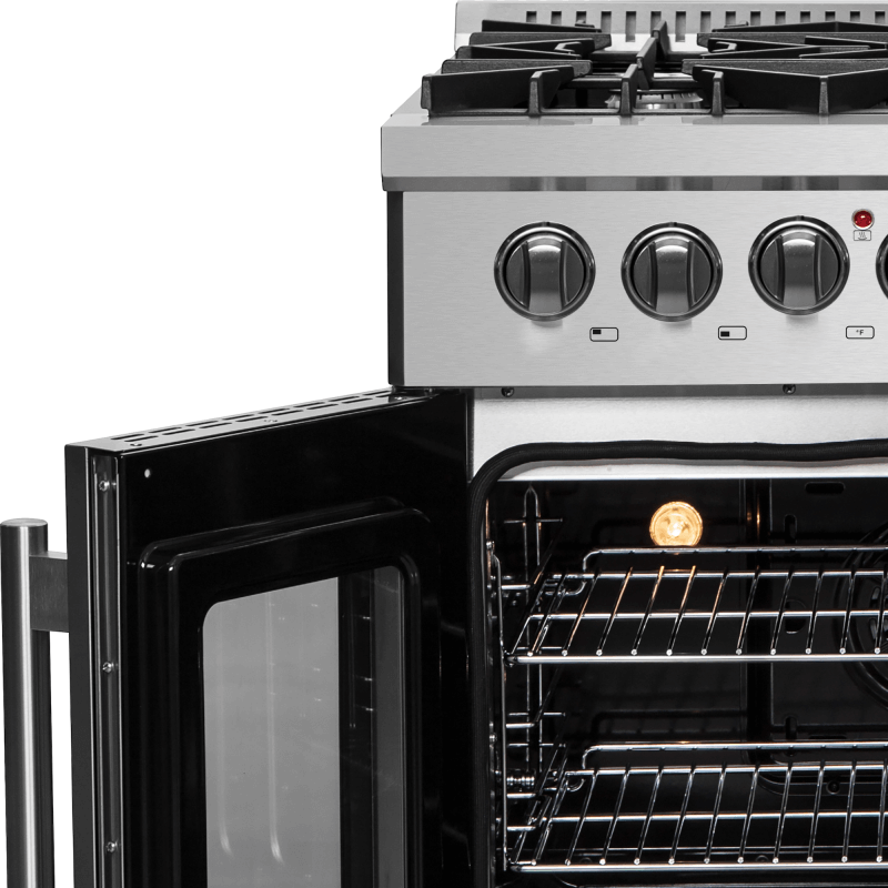 30" Forno Galiano French Door Dual Fuel Range All Stainless Steel with 5 Sealed Burners - FFSGS6356-30