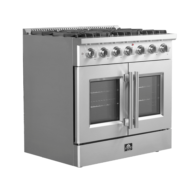 36″ Forno Galiano Freestanding French Door Gas Range - FFSGS6444-36