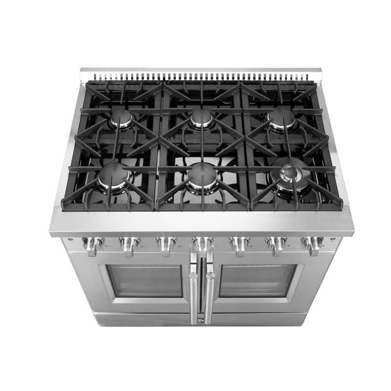 36″ Forno Galiano Freestanding French Door Gas Range - FFSGS6444-36