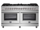 60" Forno Massimo Dual Fuel Range with 8.64 Cu.Ft. True Convection Double Ovens in Stainless Steel - FFSGS6125-60