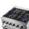 30" FORNO Marco Dual Fuel Range with 4 Sealed Burners and 4.32 Cu. Ft. True Convection Oven in Stainless Steel - FFSGS6197-30