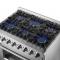 36" Forno Marco Dual Fuel Range with 6 Sealed Burners and 5.36 Cu. Ft. True Convection Oven in Stainless Steel - FFSGS6197-36