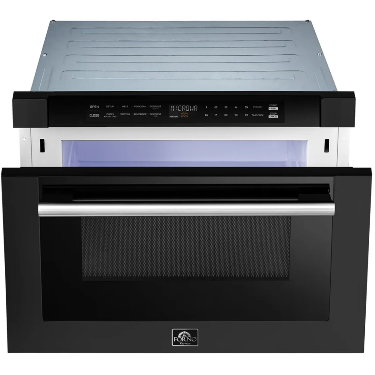 24" Forno 1.2 Cu. Ft. Capoliveri Microwave Drawer in Black - FMWDR3000-24BLK