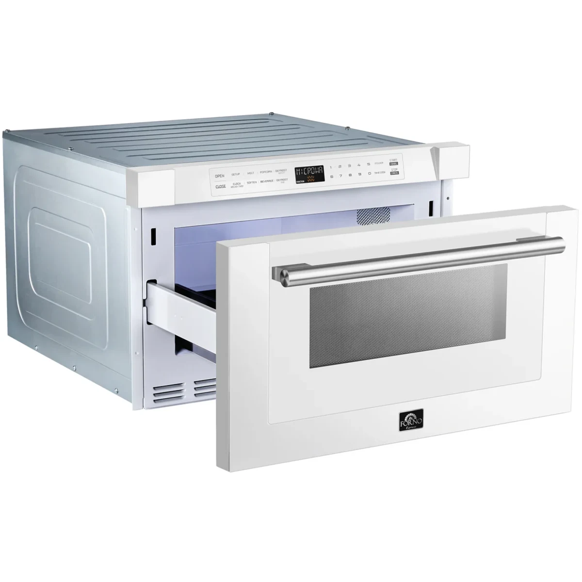 24" Forno 1.2 Cu. Ft. Capoliveri Microwave Drawer in White - FMWDR3000-24WHT