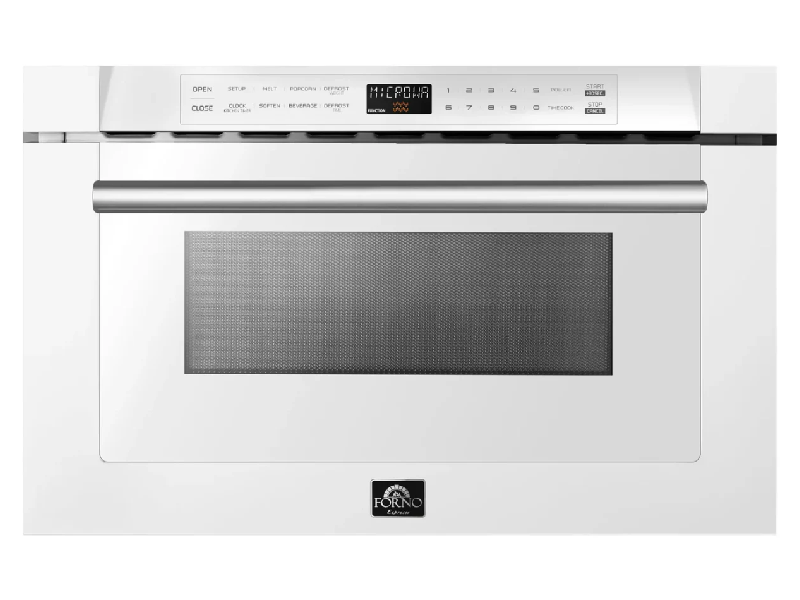 24" Forno 1.2 Cu. Ft. Capoliveri Microwave Drawer in White - FMWDR3000-24WHT