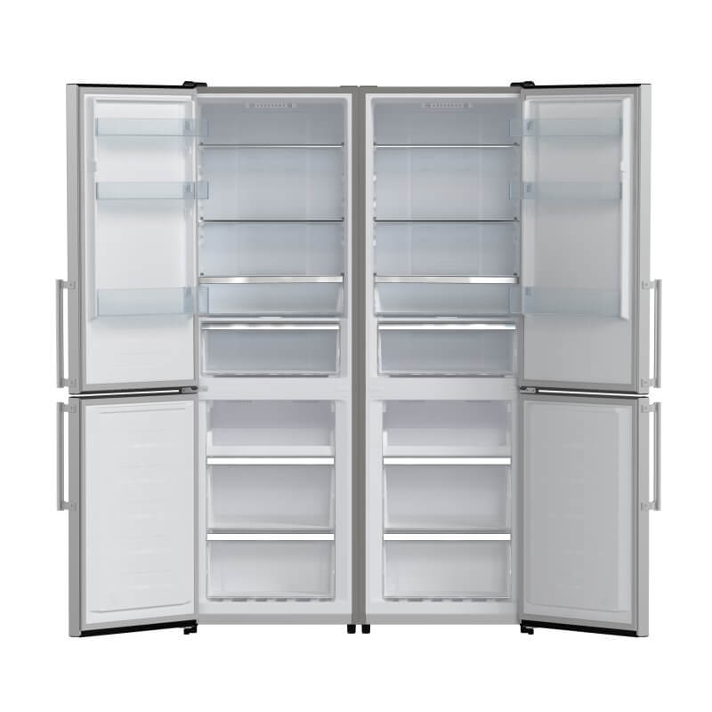 Forno 21.6 Cu. Ft. Counter Depth Double Bottom Freezer Refrigerator in Stainless Steel - FFFFD1778-48