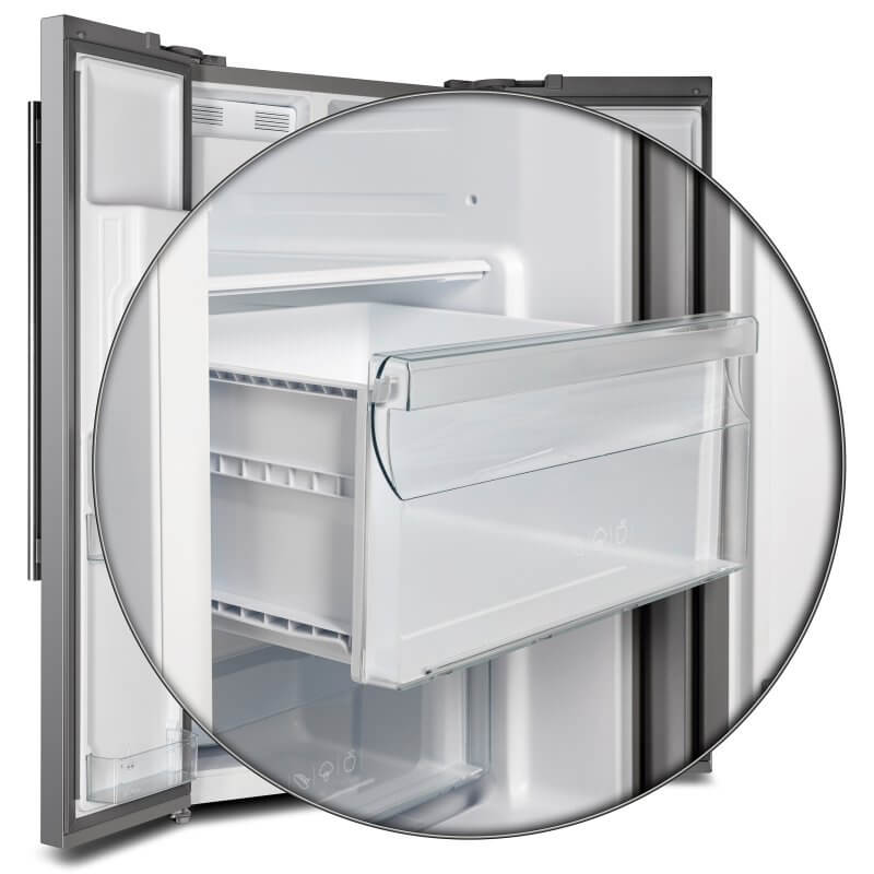 36" Forno 20 Cu. Ft. Salerno Side by Side Stainless Steel Refrigerator with Decorative Grill - FFRBI1844-40SG