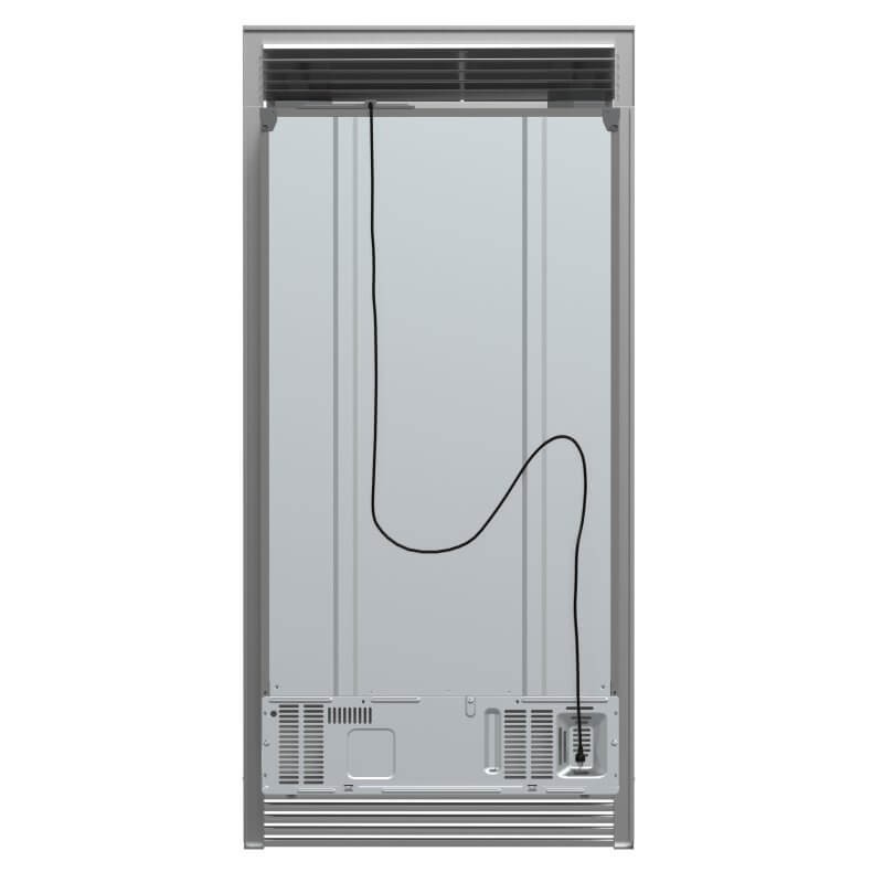 36" Forno 20 Cu. Ft. Salerno Side by Side Stainless Steel Refrigerator with Decorative Grill - FFRBI1844-40SG
