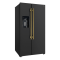 36" Forno 20 Cu. Ft. Espresso Salerno Side-by-Side Refrigerator in Black - FFRBI1844-36BLK