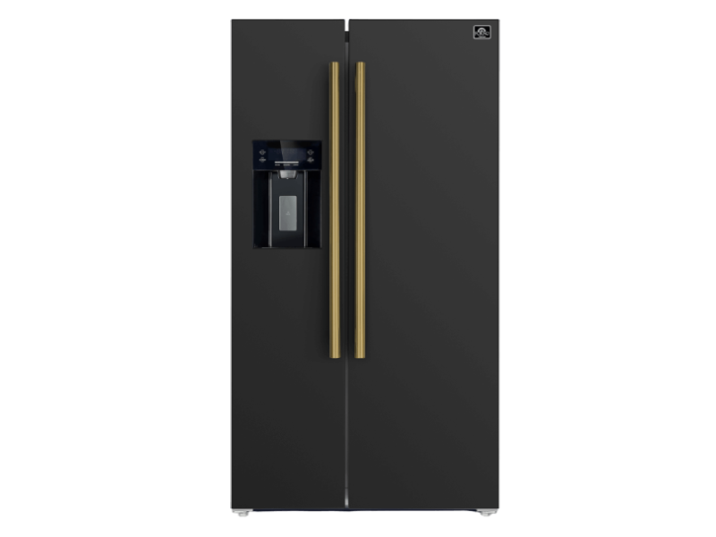 36" Forno 20 Cu. Ft. Espresso Salerno Side-by-Side Refrigerator in Black - FFRBI1844-36BLK