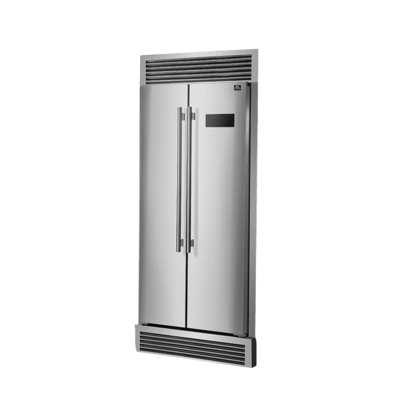 33" Forno 15.6 Cu.Ft. Salerno Side-by-Side Refrigerator - FFRBI1805-37SG