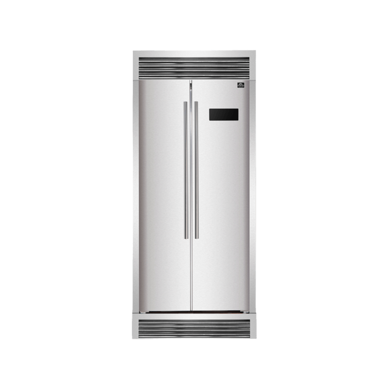 33" Forno 15.6 Cu.Ft. Salerno Side-by-Side Refrigerator - FFRBI1805-37SG
