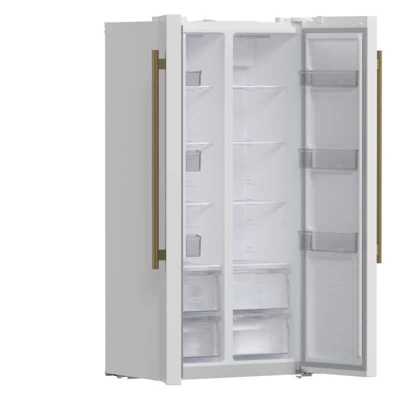 33" Forno 15.6 Cu.Ft. Salerno Espresso Side-by-Side Refrigerator - FFRBI1805-33WHT