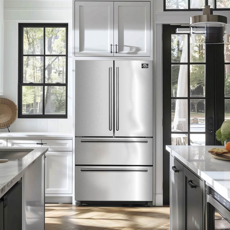 36" Forno 19.2 Cu.Ft. Moena French Door Refrigerator - FFRBI1820-36SB