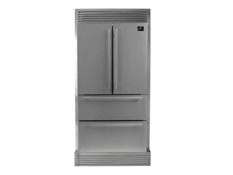 36" Forno 19.2 Cu. Ft. Moena French Door Refrigerator with Grill Trim - FFRBI1820-40SG