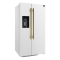 36" Forno 20 Cu. Ft. Salerno Espresso White Side-by-Side Refrigerator - FFRBI1844-36WHT