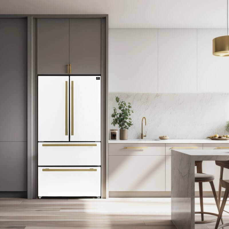 36" Forno 19.2 Cu. Ft. Espresso Moena French Door Refrigerator - FFRBI1820-36WHT