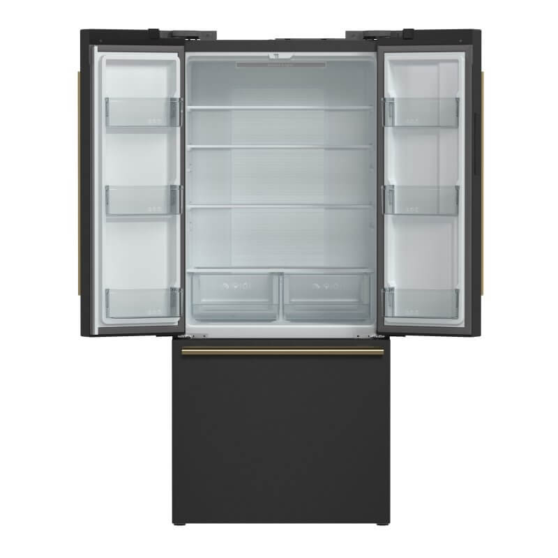 30" Forno 17.5 Cu. Ft. Espresso Gallipoli French Door Refrigerator - FFFFD1974-31BLK