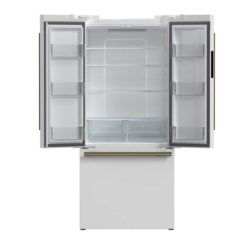 30" Forno 17.5 Cu. Ft. Espresso Gallipoli French Door Refrigerator - FFFFD1974-31WHT