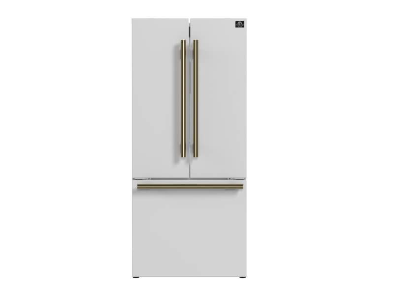 30" Forno 17.5 Cu. Ft. Espresso Gallipoli French Door Refrigerator - FFFFD1974-31WHT