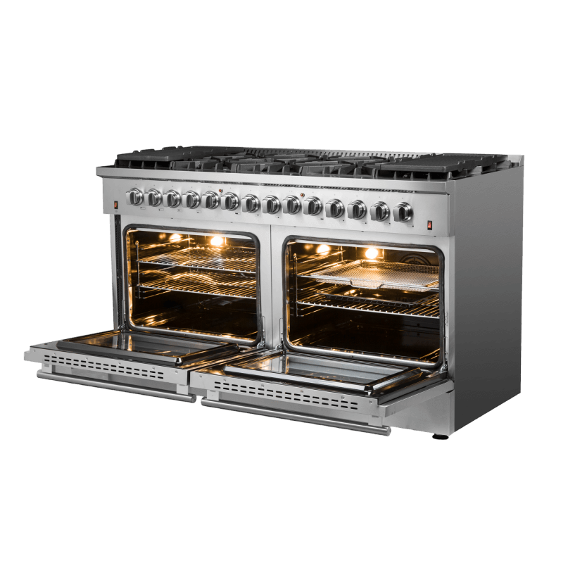 60" Forno 8.64 Cu. Ft. Galiano Dual Fuel Range in Stainless Steel - FFSGS6156-60