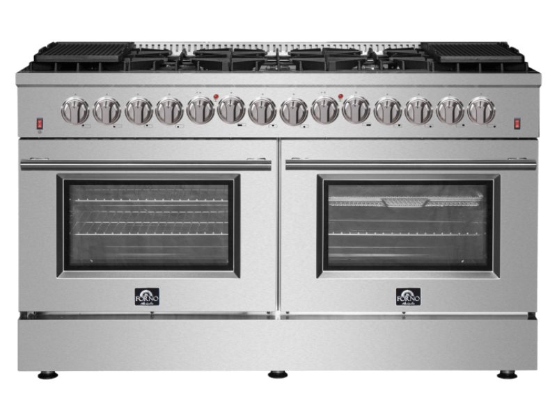 60" Forno 8.64 Cu. Ft. Galiano Dual Fuel Range in Stainless Steel - FFSGS6156-60