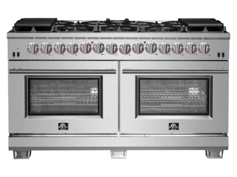 60" Forno 8.54 Cu. Ft. Capriasca Dual Fuel Range in Stainless Steel - FFSGS6187-60