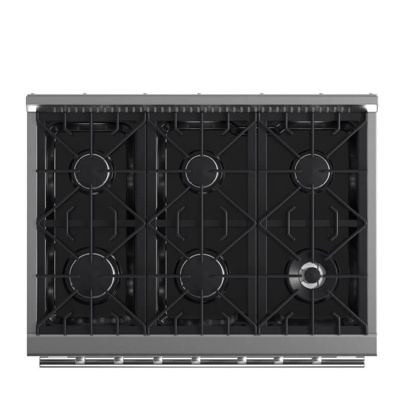 36" Forno 5.36 Cu. Ft. Galiano Convection Oven Gas Range in Stainless Steel - FFSGS6244-36