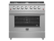 36" Forno 5.36 Cu. Ft. Galiano Convection Oven Gas Range in Stainless Steel - FFSGS6244-36