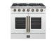 36" Forno 5.36 Cu. Ft. Galiano French Door Gas Range - FFSGS6444-36WHT