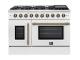 48" Forno Galiano Freestanding French Door Gas Range - FFSGS6444-48WHT