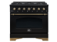 36" Forno 4.5 Cu. Ft. Antico Dual Fuel Range in Black - FFSGS6113-36BLK