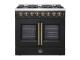 36" Forno Galiano Freestanding French Door Dual Fuel Range - FFSGS6356-36BLK