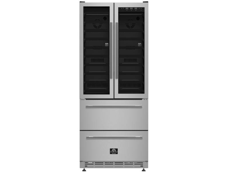 32" Forno Campania Dual Zone Beverage and Wine Cooler - FWCDR6635-32S