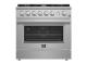 36" Forno 6 Burners Gas Range in Stainless Steel - FFSGS6277-36
