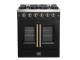 30" Forno Galiano French Door Gas Range in Black - FFSGS6444-30BLK