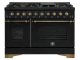 48" Forno 5.5 Cu. Ft. Antico Freestanding Gas Range in Black - FFSGS6219-48BLK