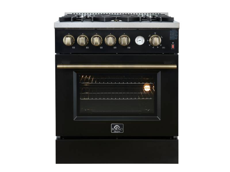 30" Forno 4.32 Cu. Ft. Giovanni Gas Range in Black - FFSGS6274-30BLK