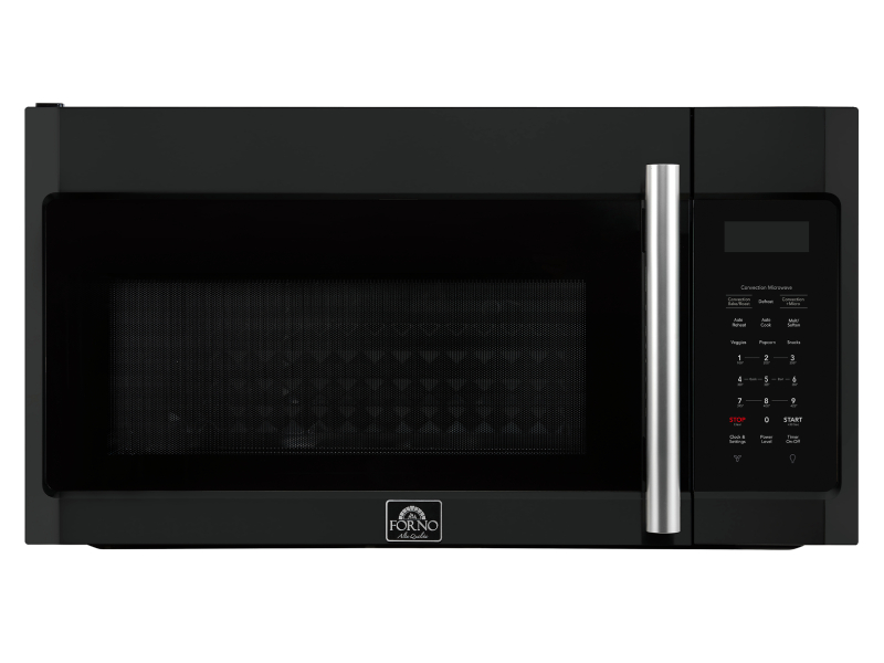 30" Forno Fornace 1.5 Cu. Ft Over the Range Convection Microwave in Black - FOTR3038-30BLK