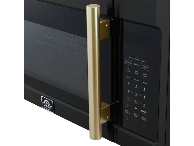 30" Forno Fornace 1.5 Cu. Ft Over the Range Convection Microwave in Black - FOTR3038-30BLK