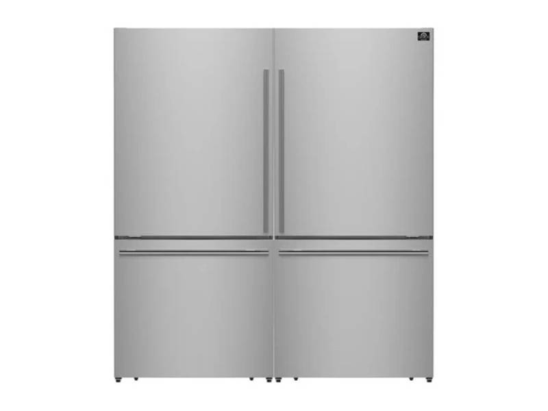 62" Forno Milano 34.4 Cu. Ft. 2-Piece Freestanding Dual Bottom Freezer Refrigerator - FFFFD1787-60S