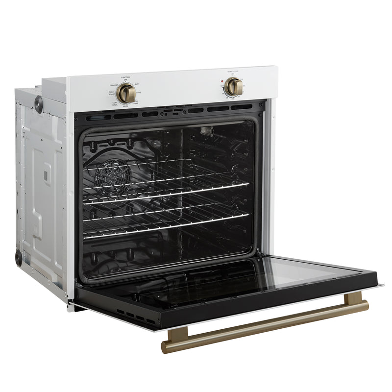 30" Forno Vomero  5 Cu.Ft. Wall Oven in White - FBOEL1370-30WHT