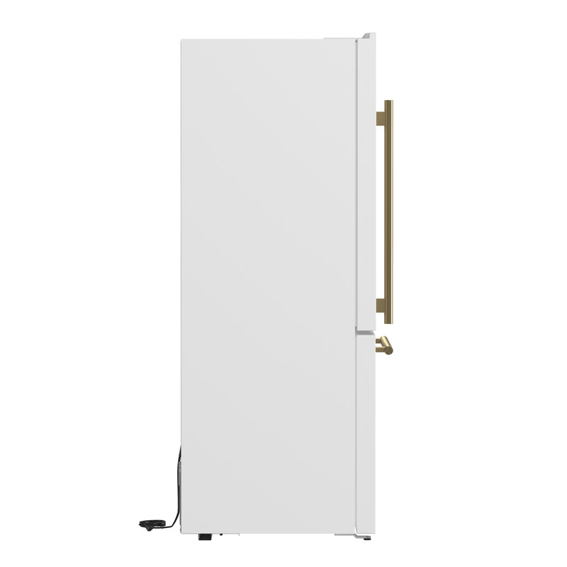 62" Forno Milano 34.4 Cu. Ft. 2-Piece Freestanding Dual Bottom Freezer Refrigerator - FFFFD1787-60WHT