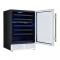 24" Forno Bacchino Wine Cooler in White with Antique Brass Handles with LED Lighting Triple Glass Door 51 Bottle Capacity Built-In or Freestanding - FWCDR6634-24WHT