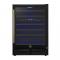 24" Forno Bacchino Wine Cooler in Black with Antique Brass Handles with LED Lighting Triple Glass Door 51 Bottle Capacity Built-In or Freestanding - FWCDR6634-24BLK