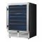 24" Forno Bacchino Wine Cooler in Stainless Steel with LED Lighting Triple Glass Door - FWCDR6634-24S