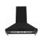 48" Forno Venezia Wall-Mounted Range Hood in Black with Antique Brass Accessories Touch Controls and Baffle Filters - FRHWM5503-48BLK