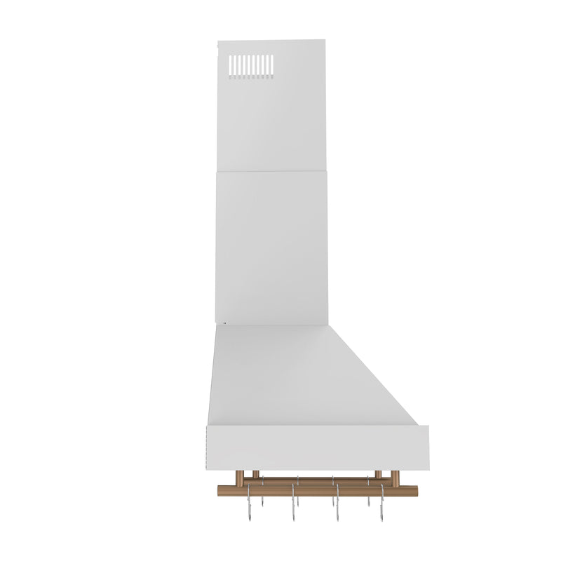 36" Forno Venezia Wall-Mounted Range Hood in White with Touch Controls and Baffle Filters - FRHWM5503-36WHT