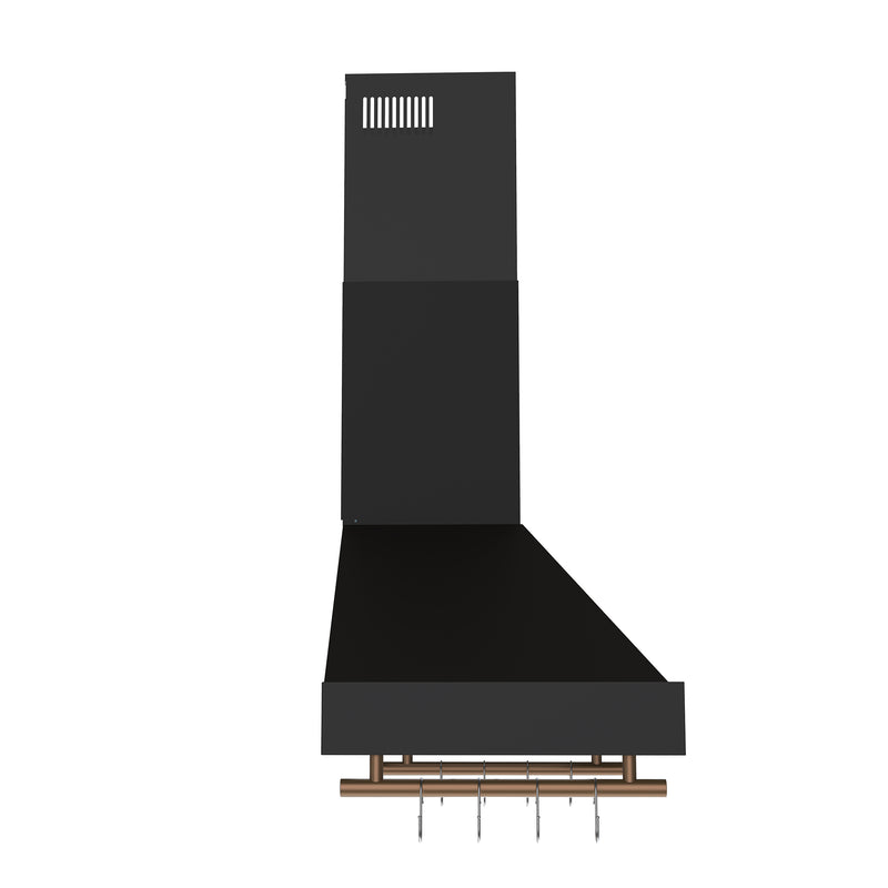 36" Forno Venezia Wall-Mounted Range Hood in Black with Touch Controls and Baffle Filters - FRHWM5503-36BLK
